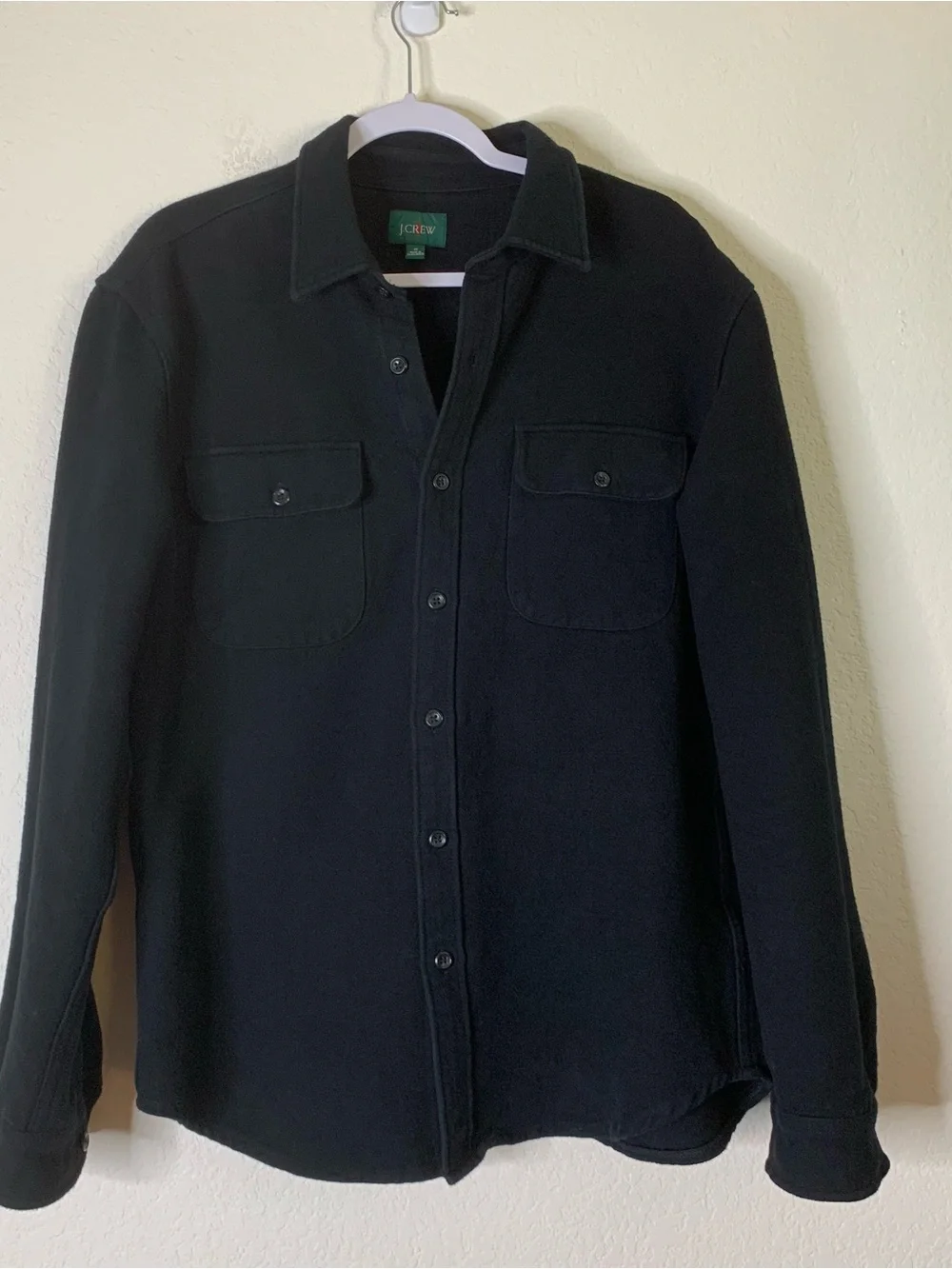 J.crew Mens black Heavyweight chamois workshirt M